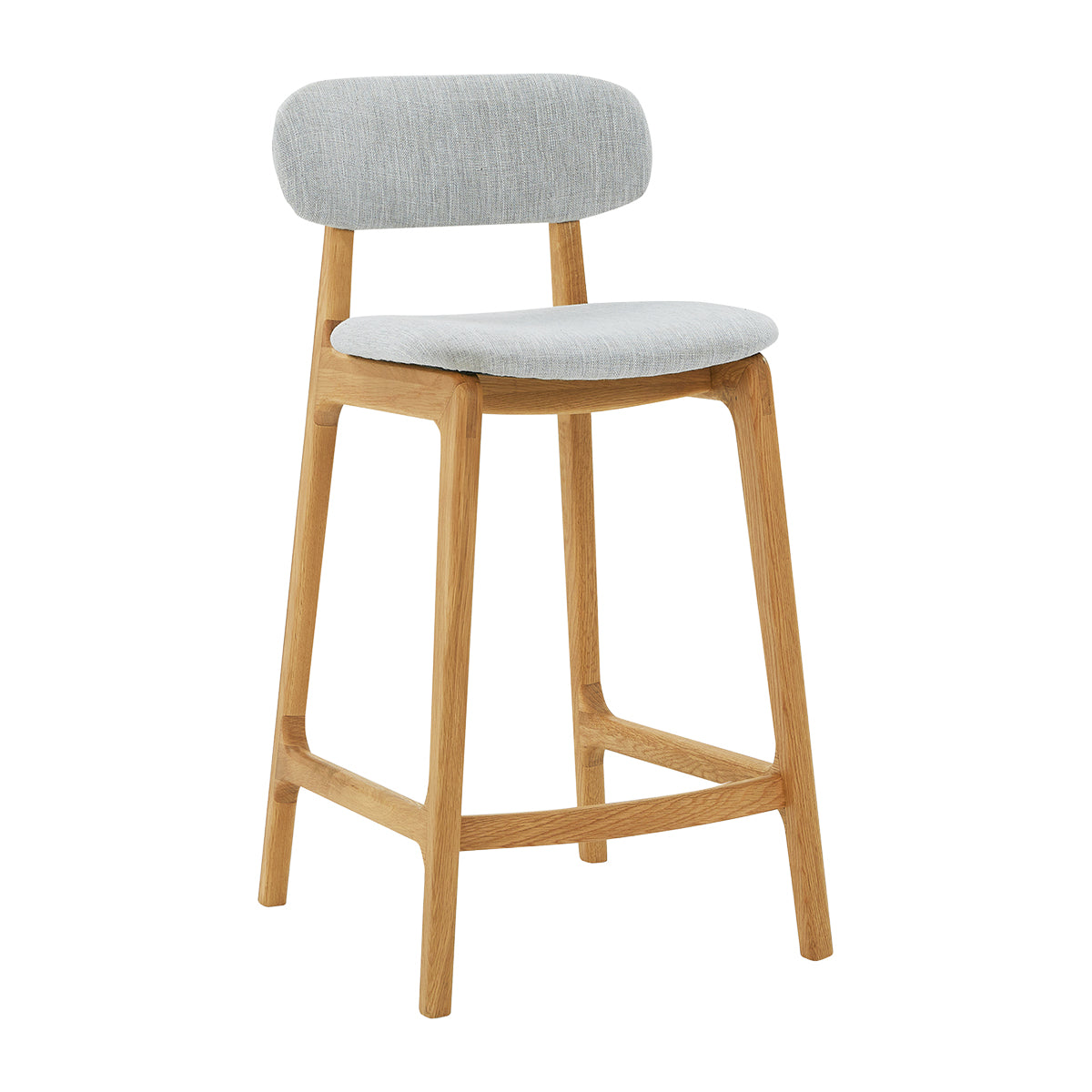 Premium Alaska Fabric Bar Stool - Comfortable & Stylish Counter Height Stool for Kitchen Island, Breakfast Nook, or Home Bar - Durable Upholstered Seat with Metal Base