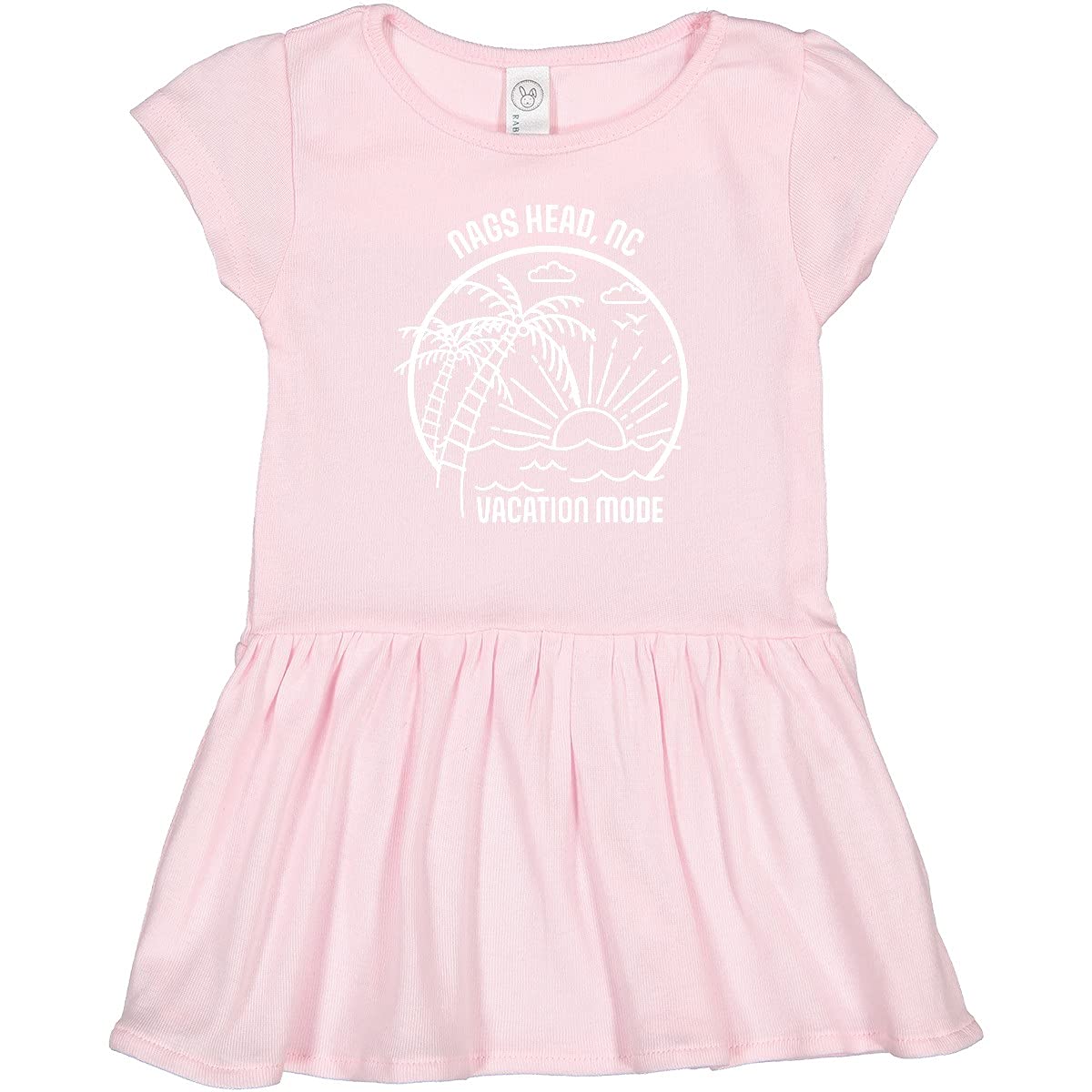 Inktastic Summer Vacation Mode Nags Head North Carolina Toddler Dress - Cute Girls' Casual Outfit for Beach, Travel & Family Photos