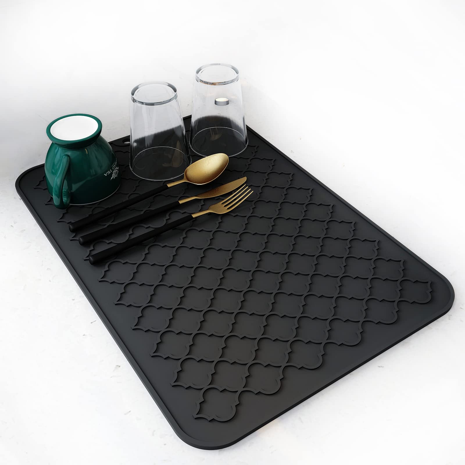 AMOAMI Heat Resistant Dish Drying Mat for Kitchen Counter - 12