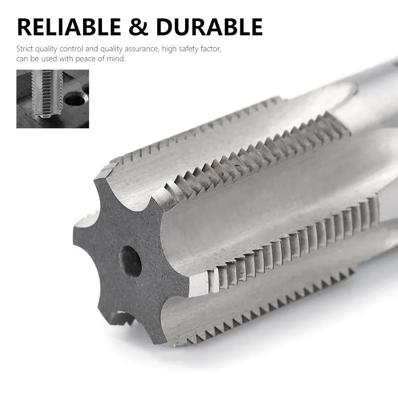 High-Speed Steel (HSS) BSP Taper Pipe Tap G1-1/2 - Precision Thread Cutting Tool for Metal Pipes - Perfect for Plumbing, Automotive, and Industrial Pipe Threading Applications