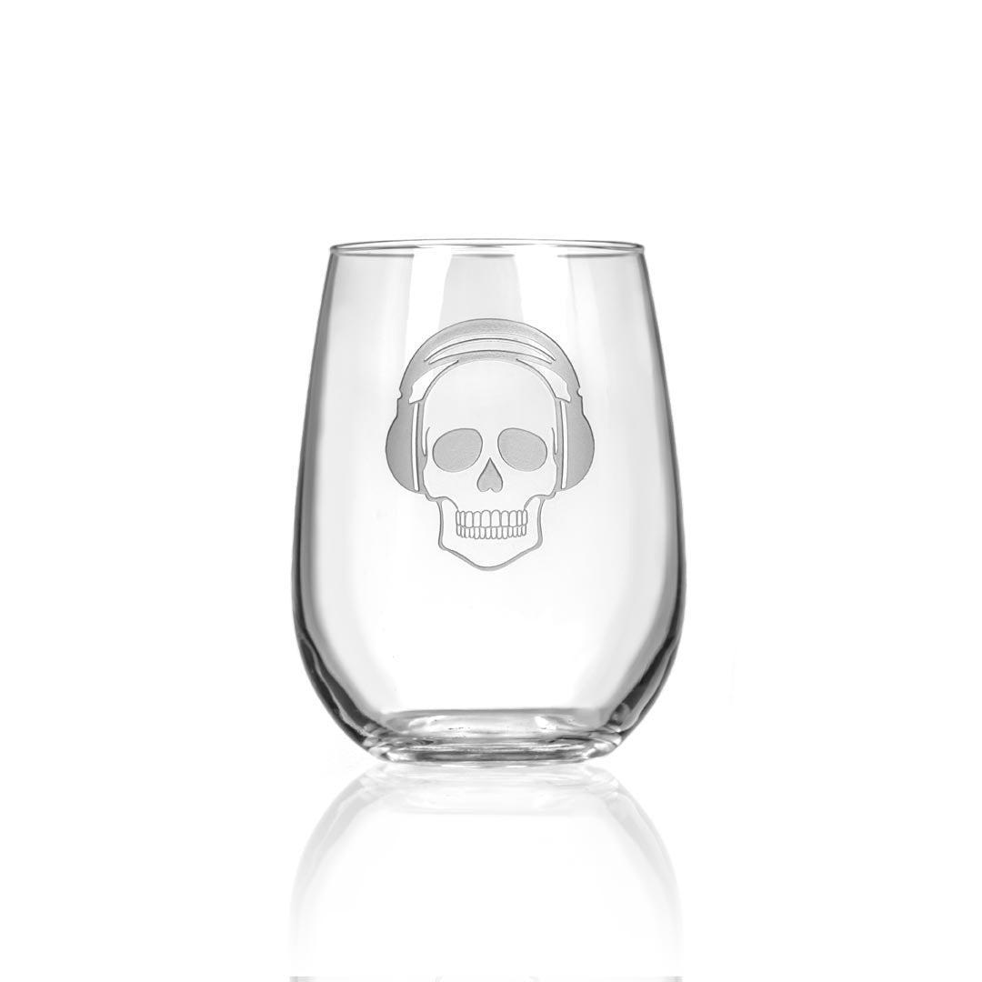 Numbskulls 17oz Stemless Wine Glasses Set of 4 - Funny Novelty Drinking Cups for Parties, Gifts & Home Bar Decor