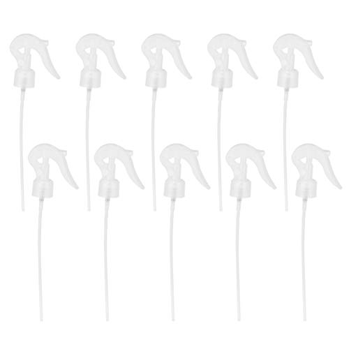 YARNOW 10 Pack Heavy Duty White Trigger Spray Nozzles - Replacement Spray Bottle Tops for Gardening, Cleaning & Watering | Mist & Stream Settings | Durable Home & Outdoor Use