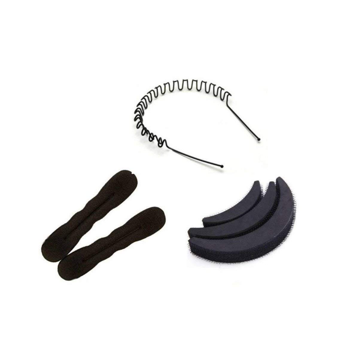 Natth 5-Pack Women's Hair Accessories for Puff Making & Bun Maker with Free Zig Zag Hair Band - Perfect for Styling, Parties & Everyday Wear