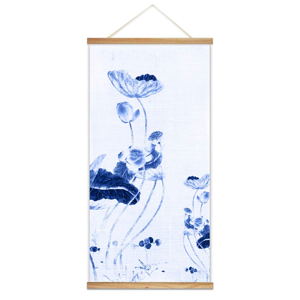 Wall26 Ink Bamboo Theme Wood Framed Hanging Poster - 18