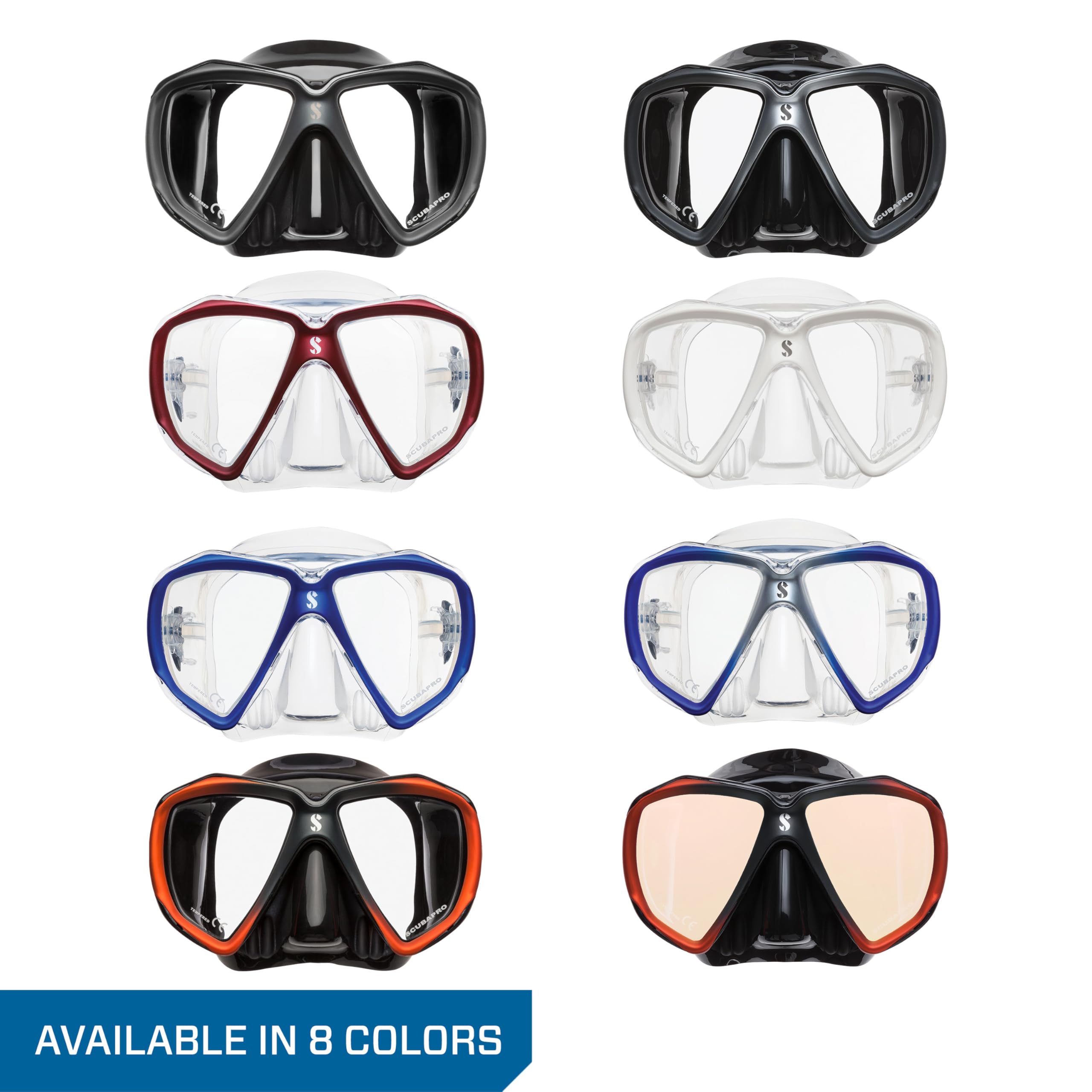 ScubaPro Spectra Low Volume 2 Window Dive Mask - Premium Snorkeling & Scuba Diving Gear for Clear Underwater Vision | Perfect for Ocean Exploration, Coral Reef Tours & Underwater Photography