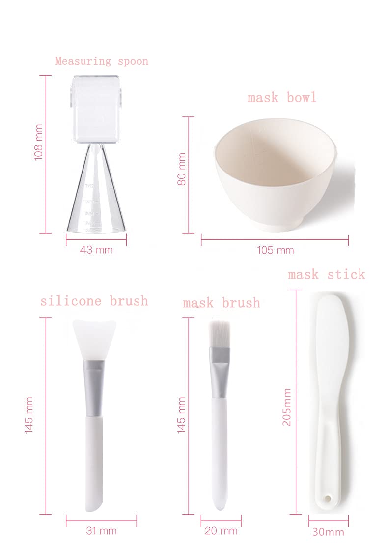 DIY Mask Mixing Tool Kit - 5pc Set for Facial Skin Care & Spa