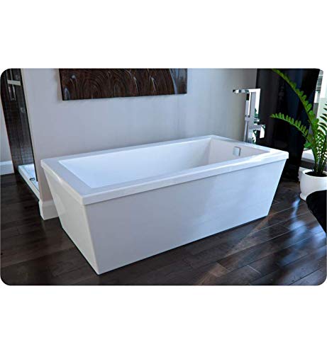 Premium NEPTUNE Freestanding AMETYS Bathtub 36x66 Inches - Mass-Air & Activ-Air Jets, Biscuit Color, High Gloss Acrylic - Perfect for Luxury Bathrooms & Spa Relaxation