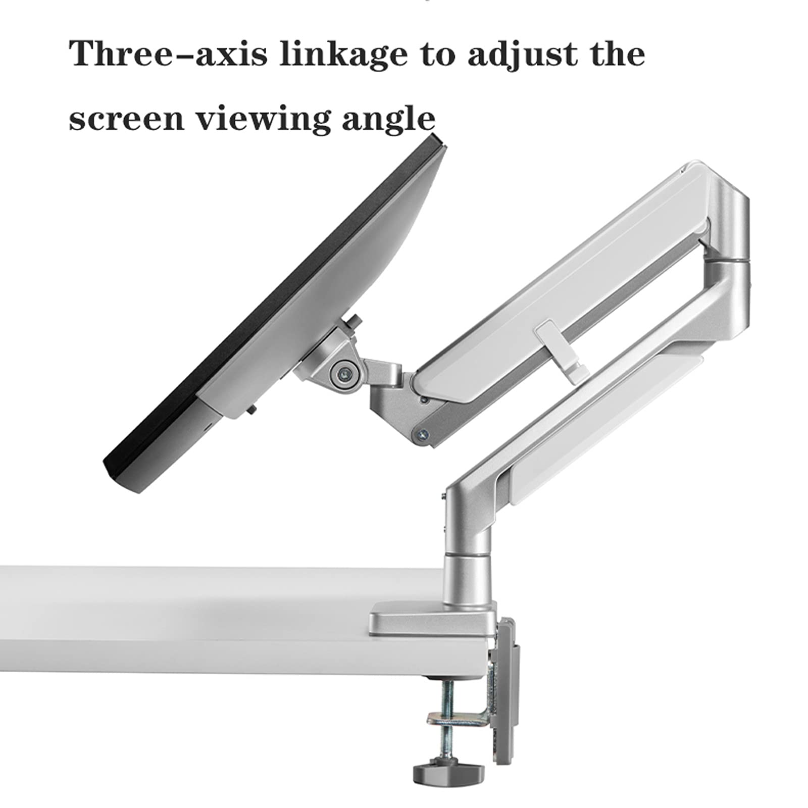 Ergonomic Dual Monitor Stand with USB Ports - Adjustable Swing Arm Desk Mount for 17-32 Inch Screens (C-Clamp & Grommet Base) - Perfect for Home Office, Gaming Setup & Workspace Organization