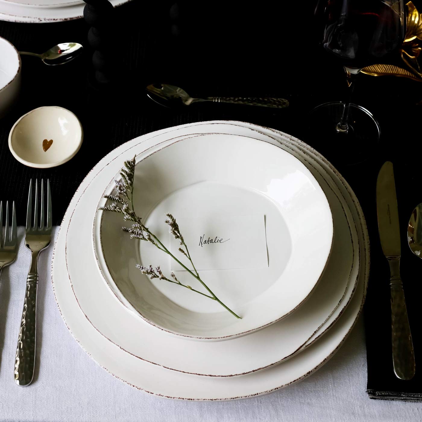 Vietri Lastra Linen Pasta Bowl - 8.75