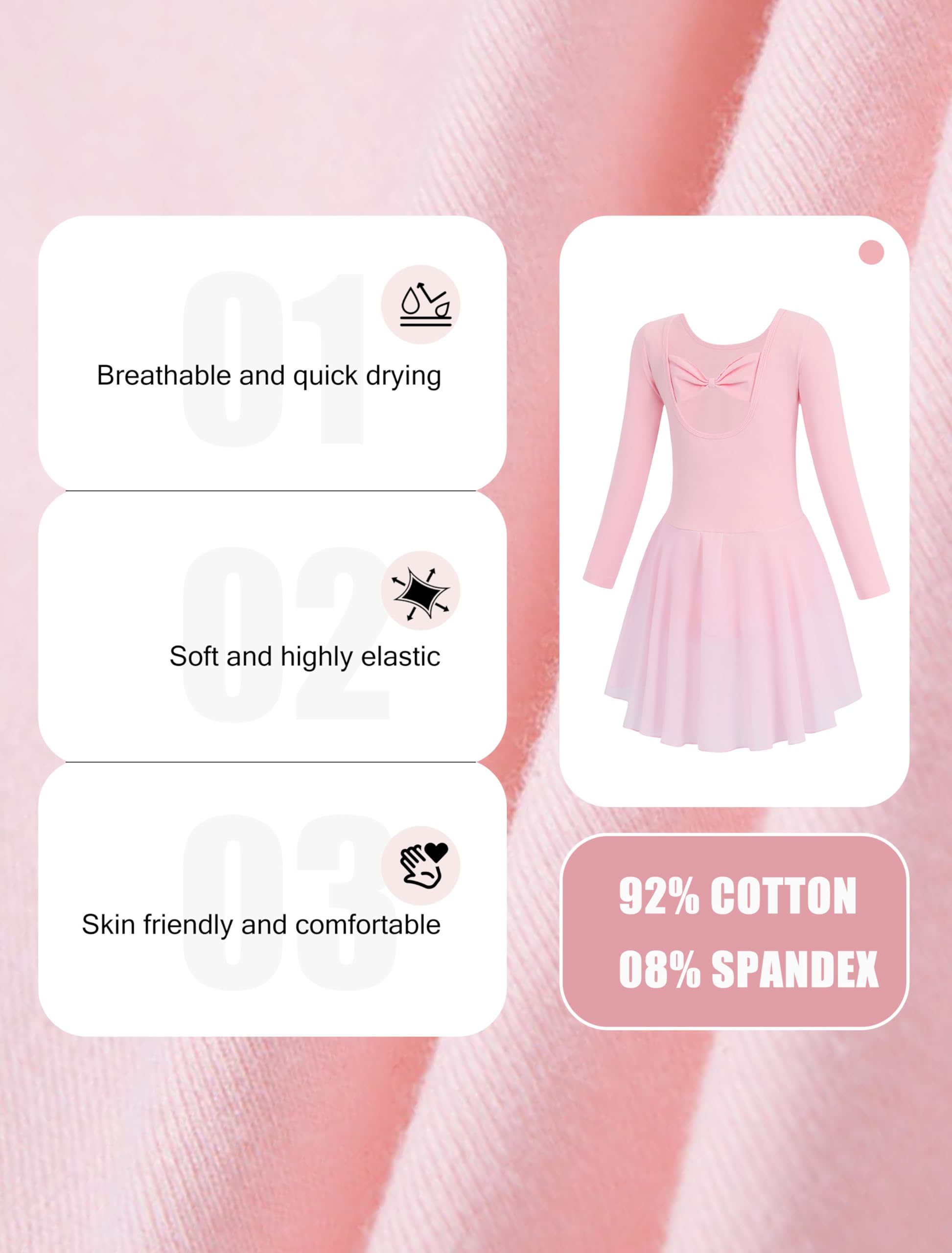 Toddler Girls Ballet Leotard with Skirt - Cute Ballerina Dance Outfit with Puff Sleeves | Perfect for Ballet Class, Recitals & Dance Performances