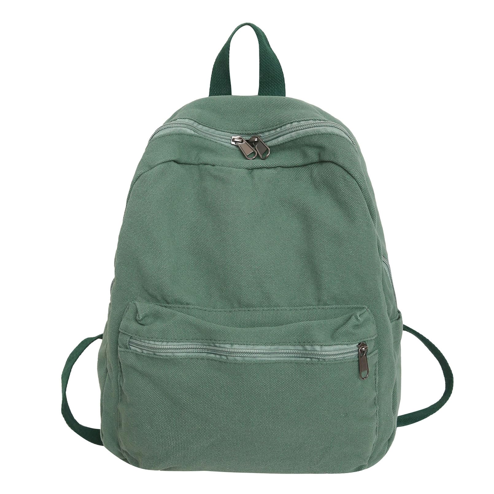 GAXOS Mini Backpack Purse for Women - Cute Canvas Small Backpack for Girls, Vintage Aesthetic Travel Backpack (Green) - Perfect for School, Shopping & Daily Use