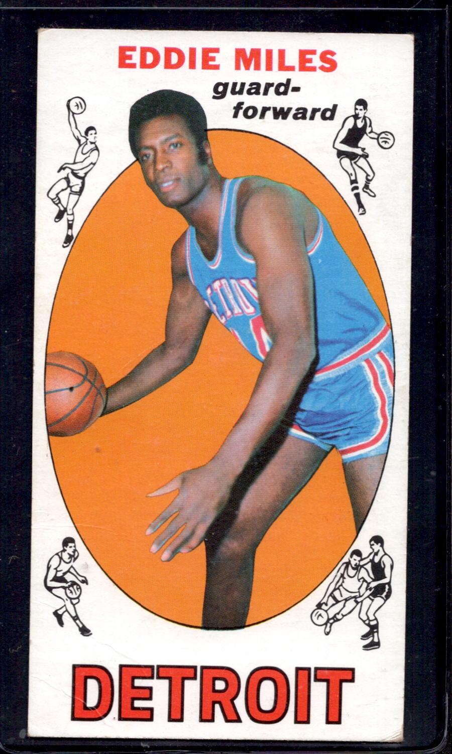 1969-70 Topps #21 Eddie Miles Detroit Pistons Basketball Card - Vintage NBA Collectible for Fans & Investors - Perfect for Display, Trading, and Memorabilia Collections
