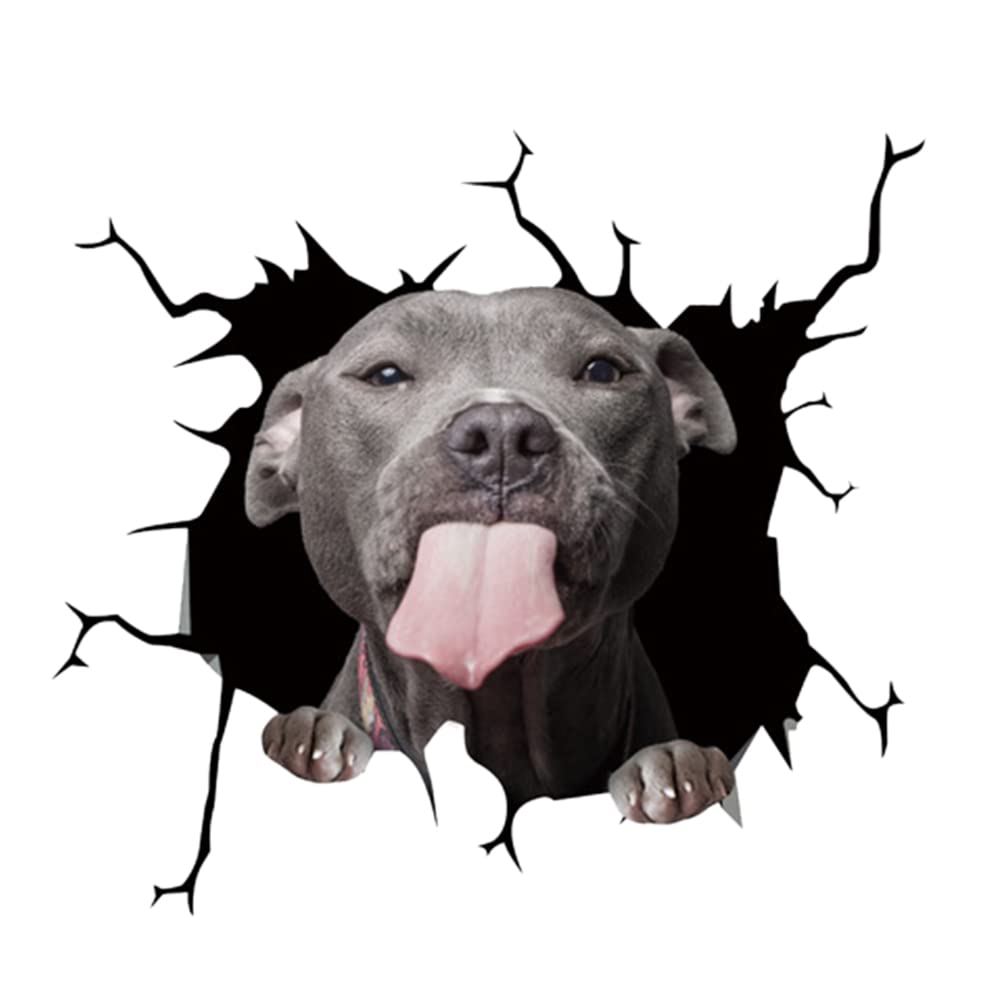 Zcargel Realistic Dog Window Clings - Funny Pet Car Crack Decals & Electrostatic Stickers (30x30cm) for Car Windows, Walls & Home Decor - Perfect for Pet Lovers & Auto Accessories