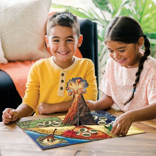Peaceable Kingdom Dinosaur Escape Board Game for Kids - Fun Cooperative Family Game with Wonky Dinosaurs - Perfect for Family Game Night & Educational Play
