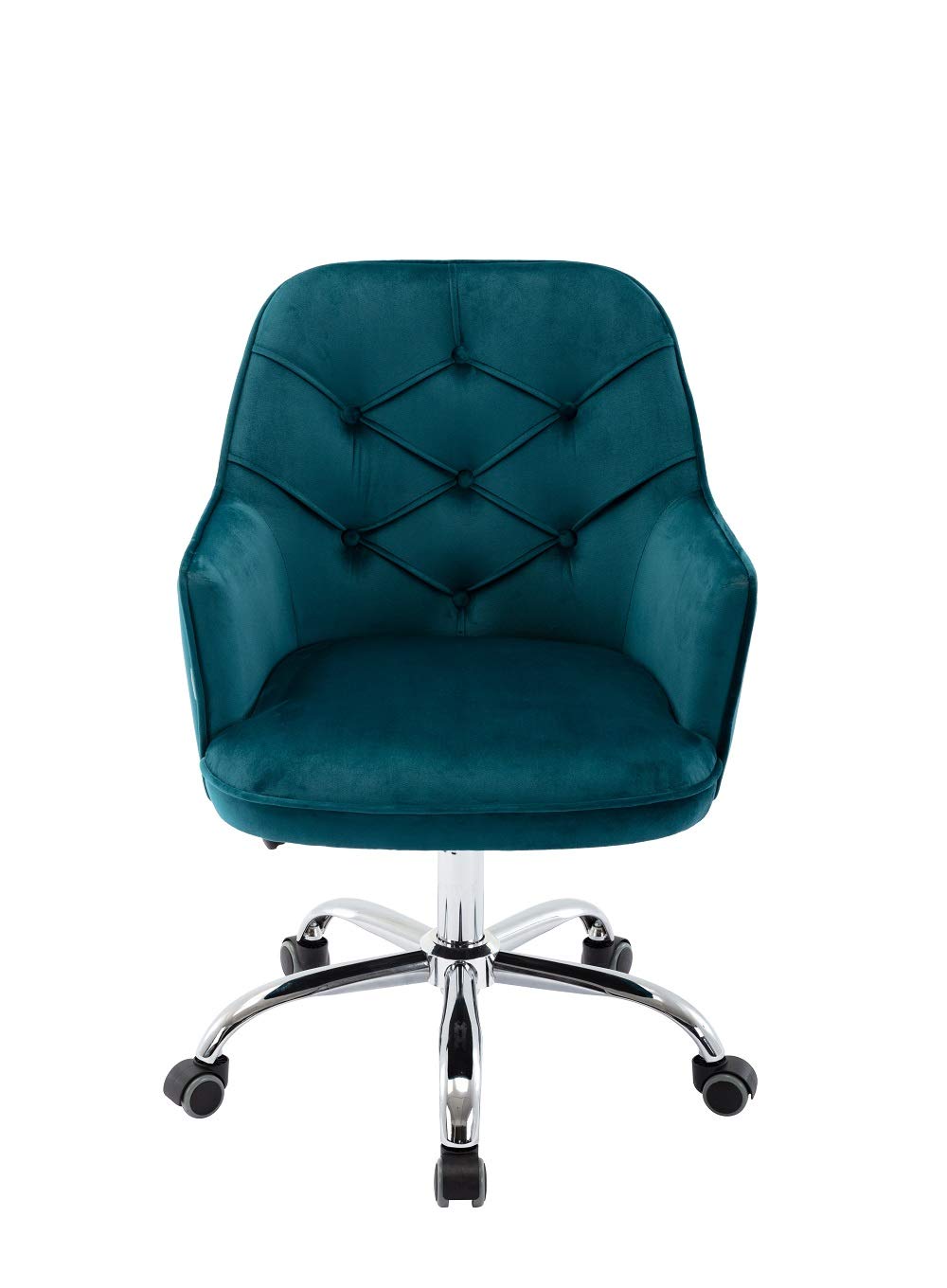 Ergonomic Velvet Swivel Chair - Adjustable Modern Fabric Office Chair with Lumbar Support for Back Pain Relief | Perfect for Home Office, Living Room & Workspace