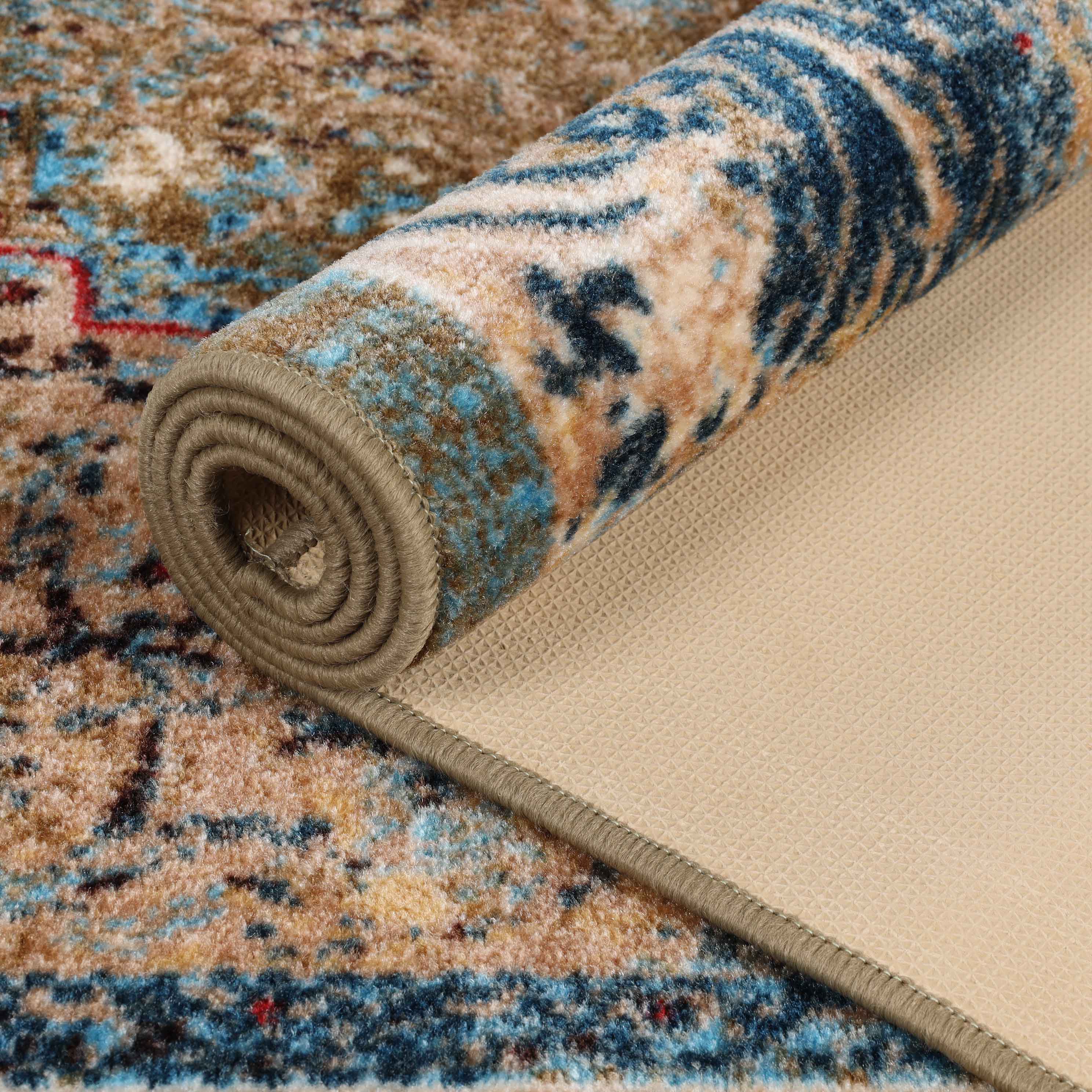 Angeles Traditional Washable Large Non-Slip Area Rug or Runner Rug - Perfect for Living Room, Bedroom, Hallway & High Traffic Areas