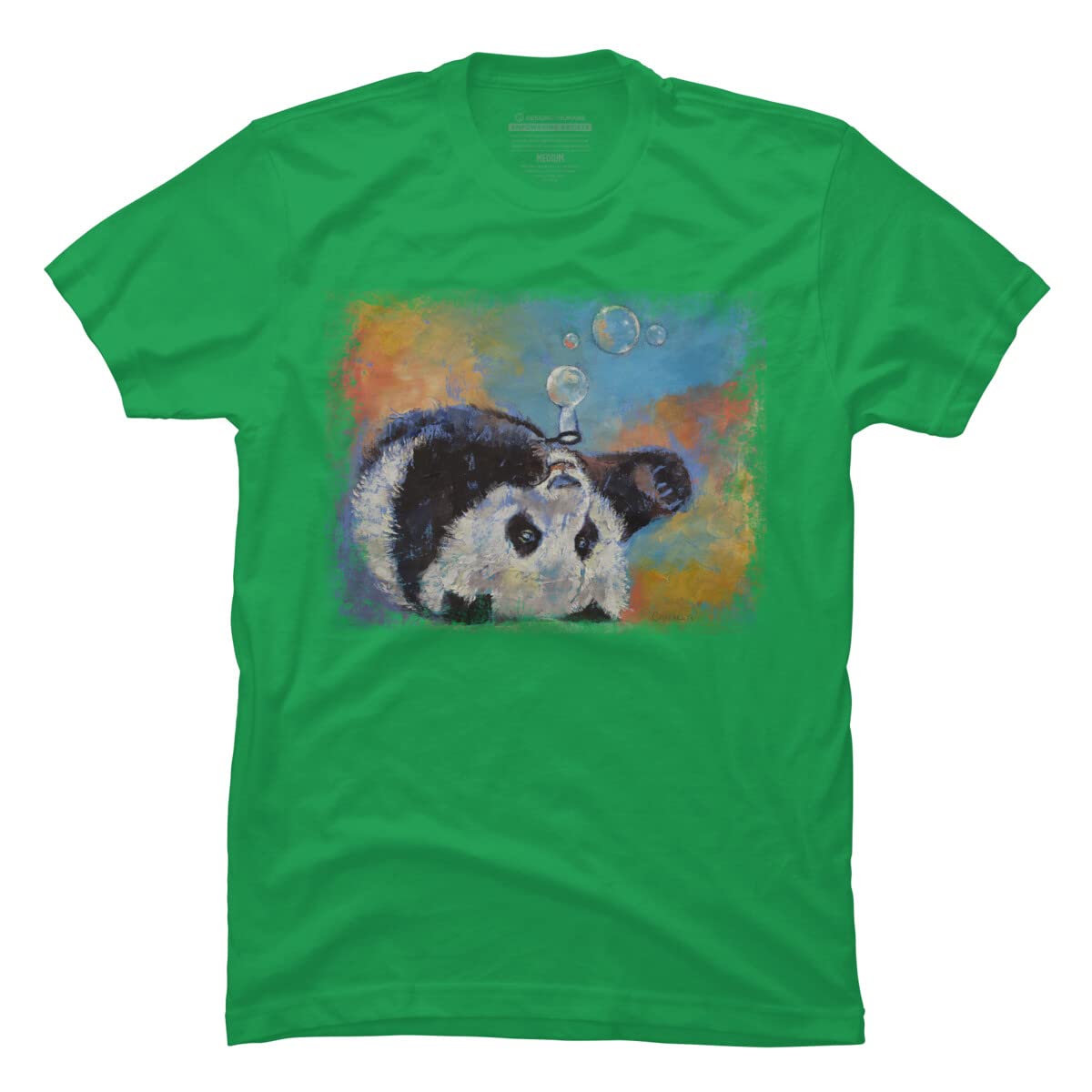 Design By Humans Men's Blowing Bubbles Graphic Tee by Creese - Funny Casual Cotton T-Shirt for Everyday Wear & Street Style