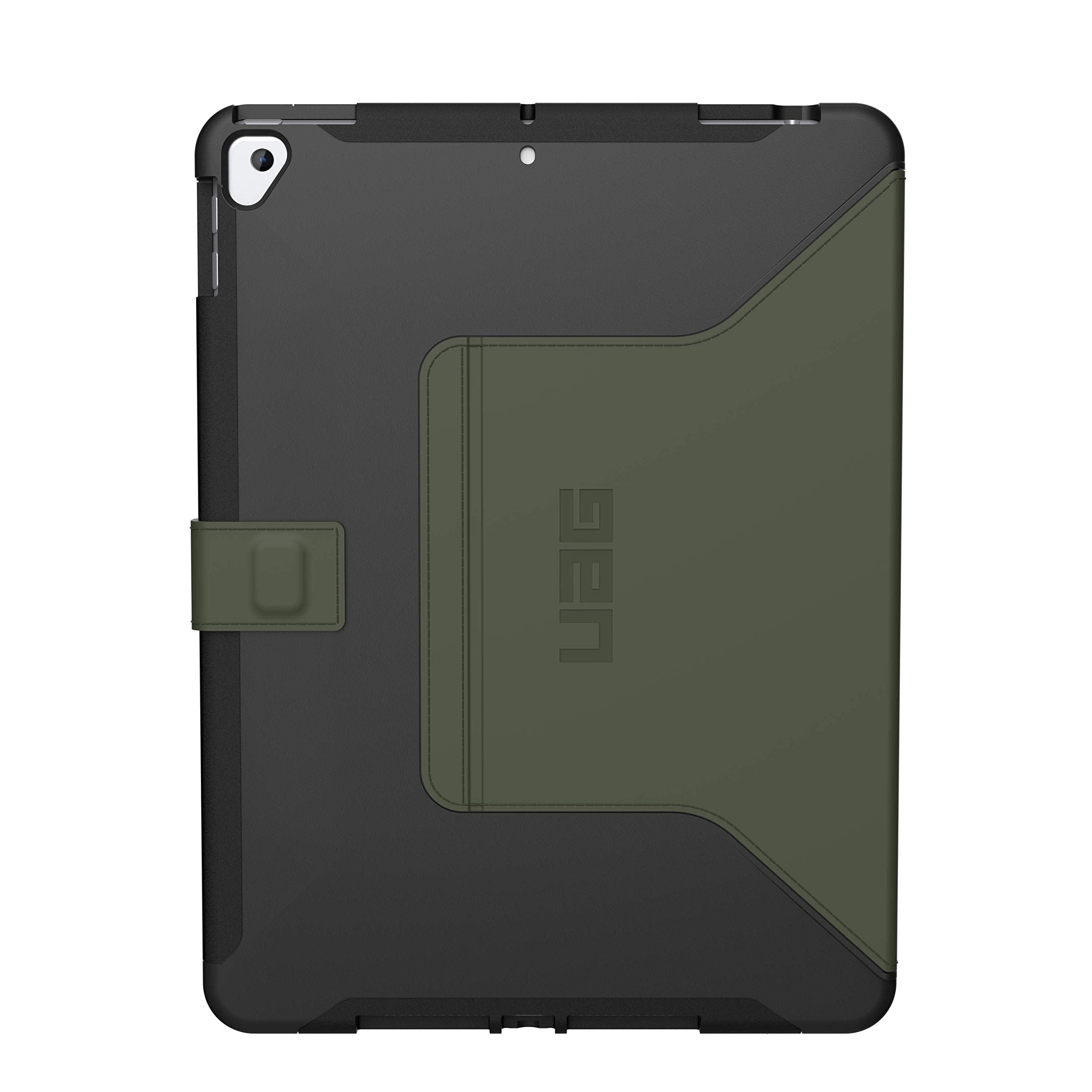 URGENT ARMOR GEAR UAG Rugged iPad Case for 10.2-inch iPad 9th/8th Generation (2021/2020) - Heavy Duty Protective Cover with Multi-Angle Stand, Pencil Holder & Folio Design | Perfect for Travel, Work & School | Black/Olive