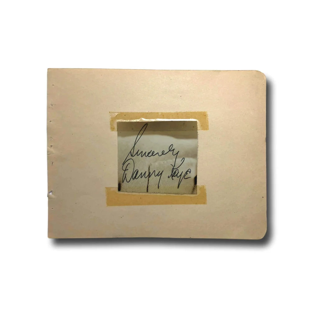 Danny Kaye Hand Signed Album Page Cut with JSA COA - Authentic Autograph of Wonder Man Actor - Perfect for Collectors, Memorabilia Displays & Vintage Hollywood Fans