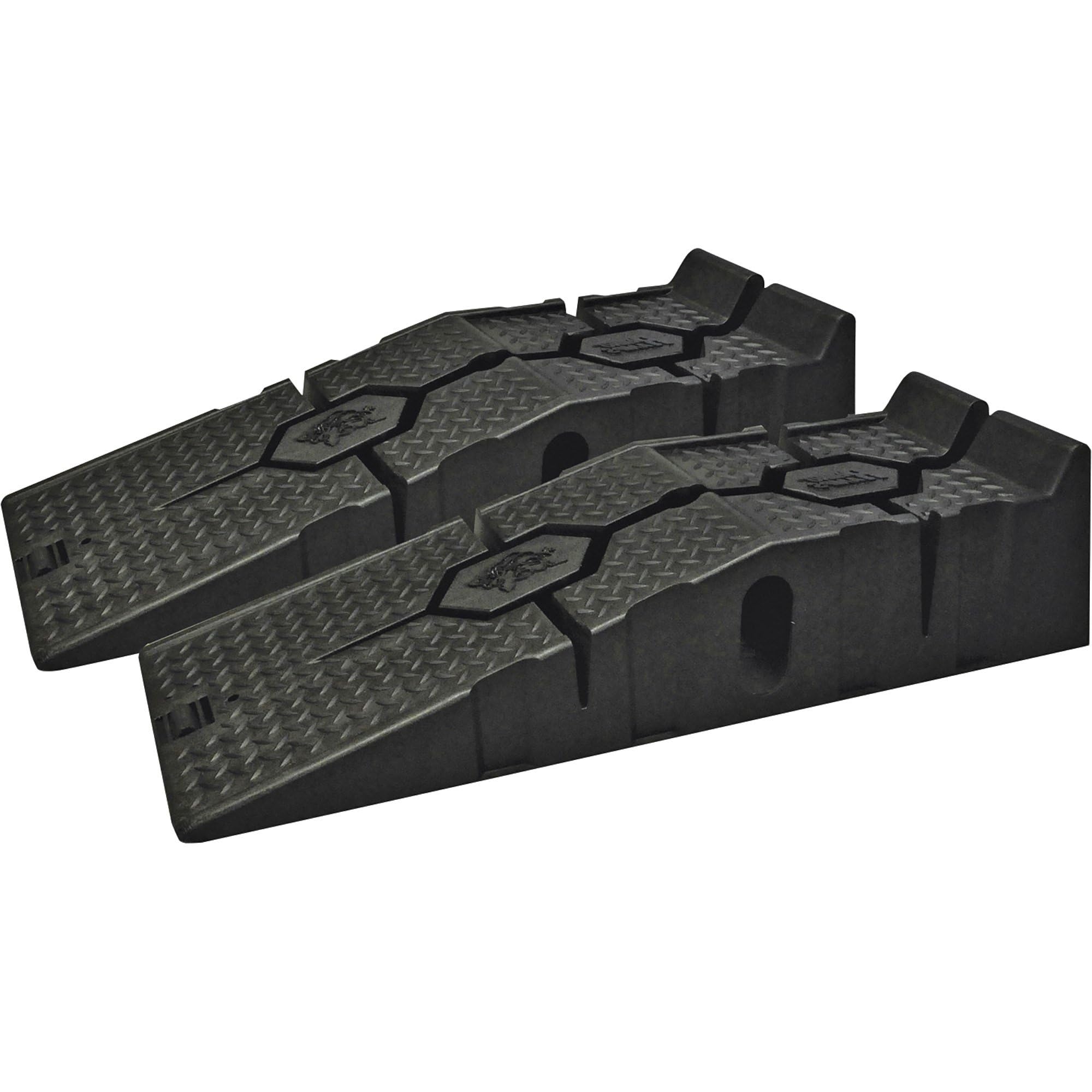 FloTool 11912 RhinoRamps MAX Vehicle Ramps - Heavy Duty 16,000lb Capacity Car Ramps Set of 2 for Truck, SUV & ATV Maintenance - Perfect for Oil Changes, Tire Rotations & DIY Auto Repairs