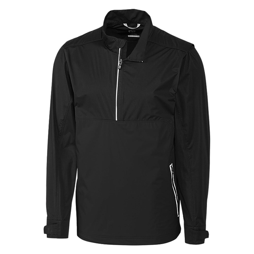 Cutter & Buck Men's Weathertec Waterproof Lightweight Golf Pullover Jacket - Windproof & Breathable Half-Zip Sweater for Golfing, Hiking & Outdoor Activities