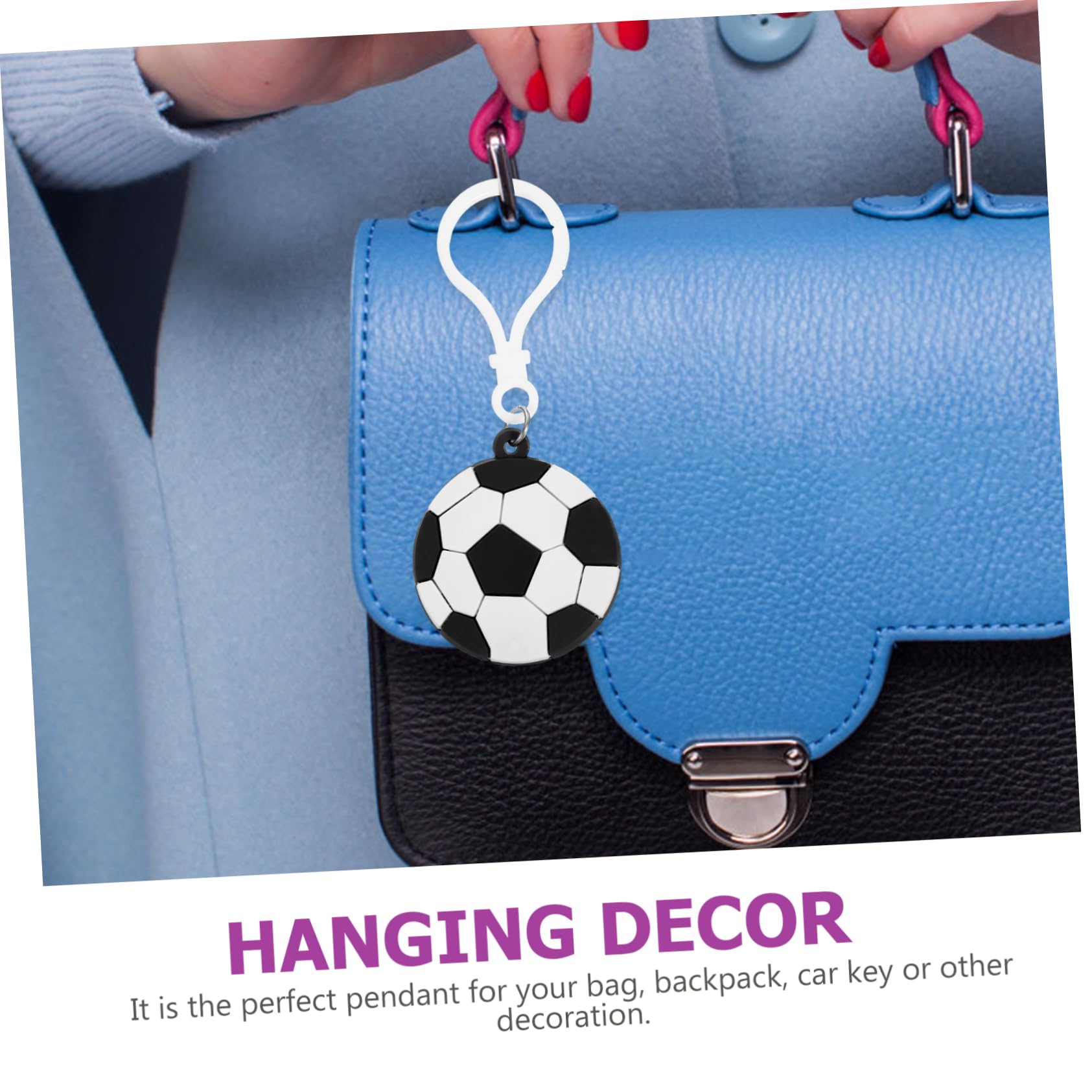 TOGEVAL 10Pcs Adorable Soccer Keychain Set - Mini PVC Sports Keychains for Boys, Backpack Accessories & Team Spirit Gifts (Perfect for Soccer Fans, Game Day Favors & School Supplies)