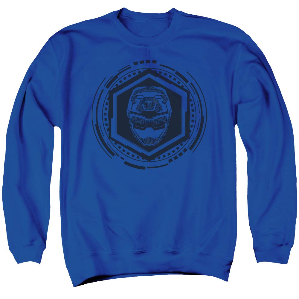 Power Rangers Blue Ranger Unisex Crewneck Sweatshirt for Adults - Casual Cosplay & Fan Apparel for Men and Women - Perfect for Halloween, Comic Con & Everyday Fandom Fashion