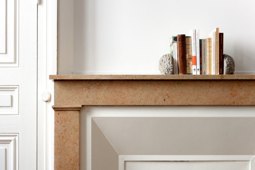 Stylish Gray Matters Bookends by Lyon Beton – Perfect for Bookshelf Organization & Home Office Decor