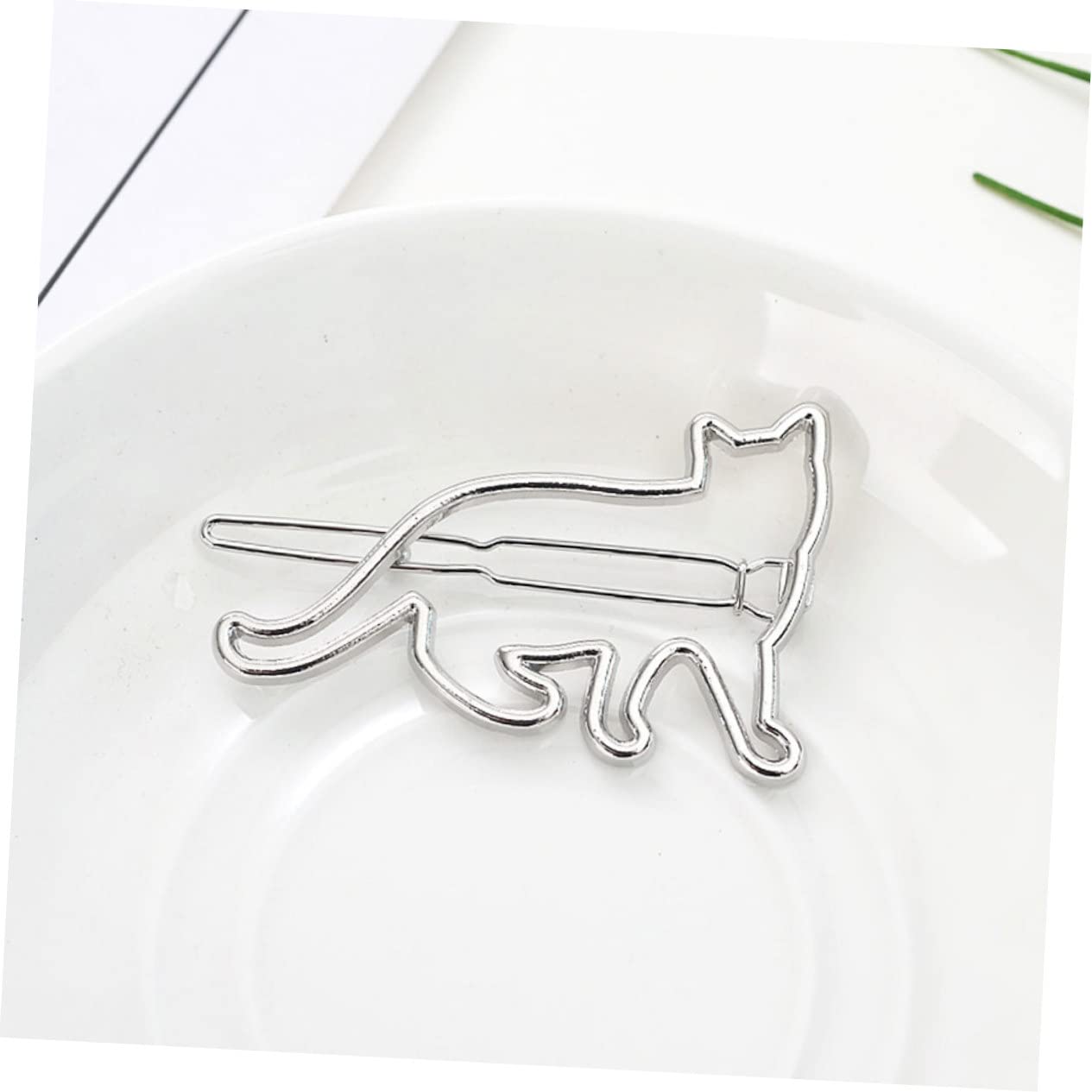 FRCOLOR Fashion Cat Shape Hair Barrettes - Elegant Metal Hair Clips for Women & Girls - Perfect for Parties, Weddings & Daily Styling