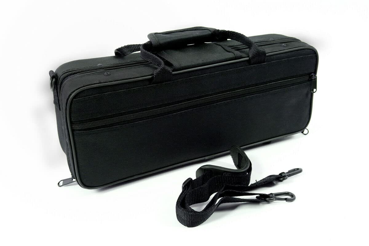 Premium Ekey Clarinet Case with Thick Padding & Adjustable Back Strap - Durable Black Clarinet Bag with Secure Zipper for Optimal Instrument Protection - Perfect for School Bands, Music Lessons & Traveling Musicians