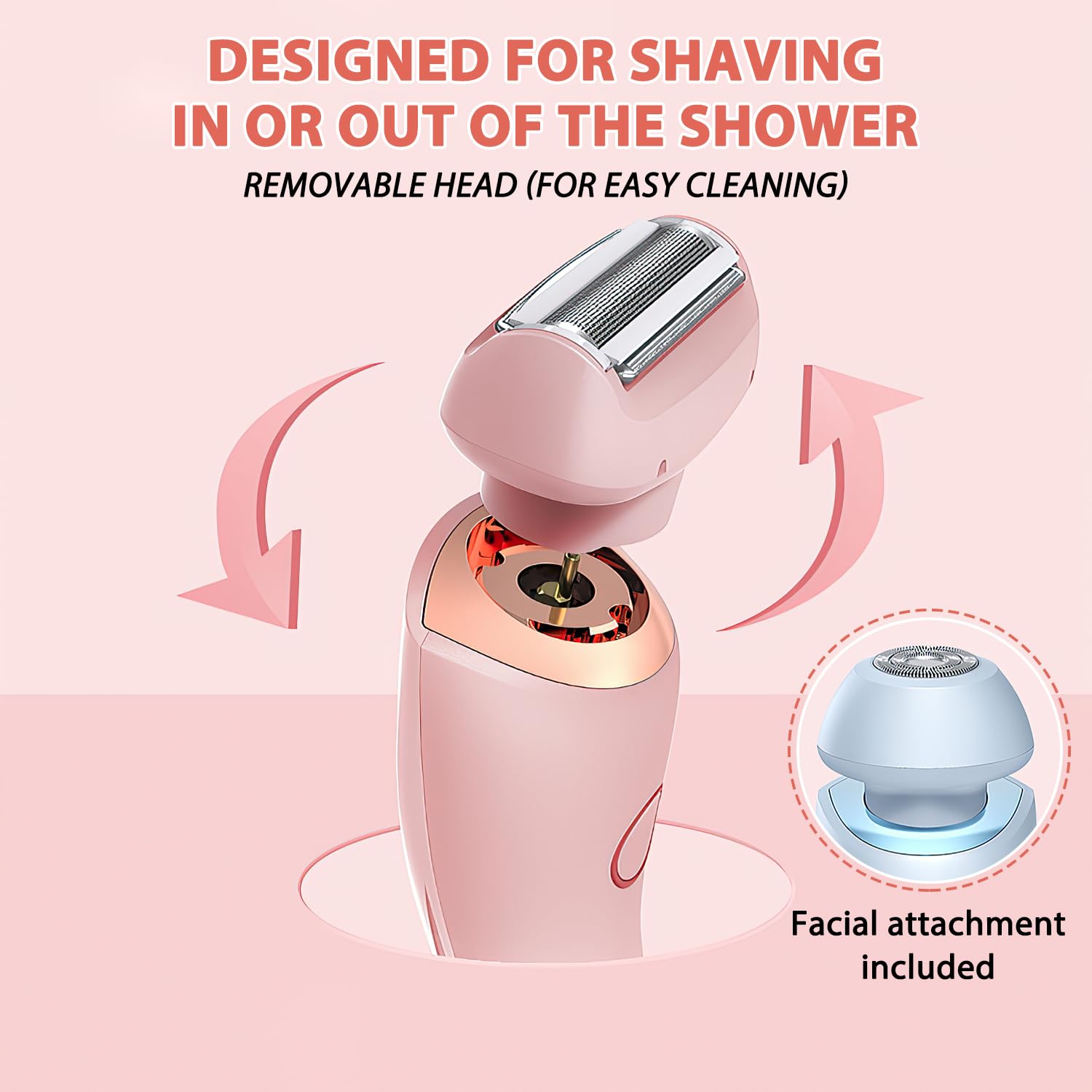 Dusk Razor for Women - 2 in 1 Electric Shaver & Bikini Trimmer, Waterproof Wet/Dry Use, Silk Glide Technology for Smooth Shaving - Perfect for Travel, Gym & Everyday Personal Grooming (Blue)