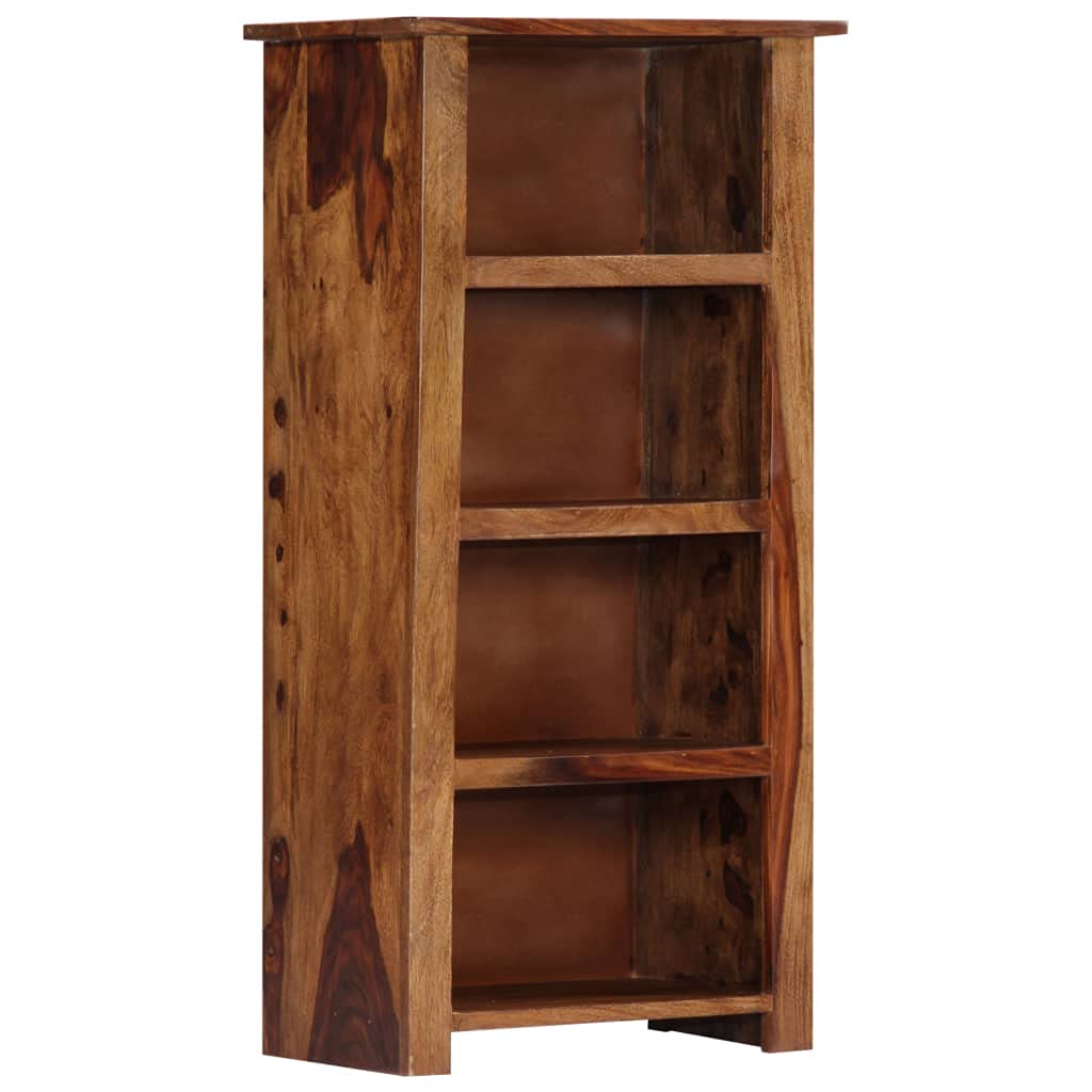 Solid Sheesham Wood Entryway Storage Cabinet - Bookshelf, Bookcase & Home Decor for Living Room (19.6x11.8x39.3 Inch) - Perfect for Hallway Organization & Stylish Home Storage Solutions