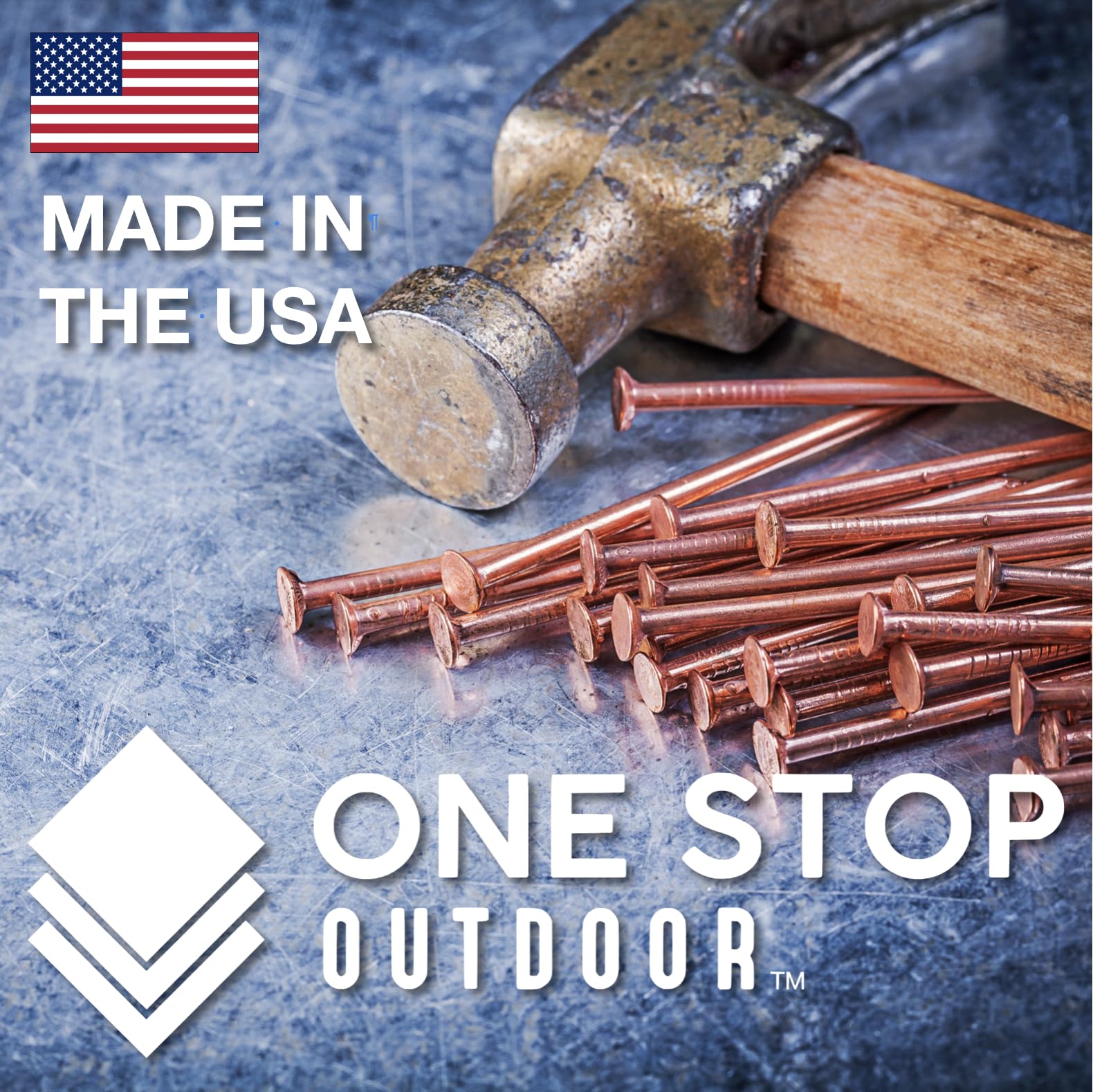 (250-Pack) 1 Inch Solid Pure Copper Nails - USA Made Roofing, Slate, Flashing, Furniture & Boat Hardware - High Quality Copper Spikes for Outdoor & Marine Applications