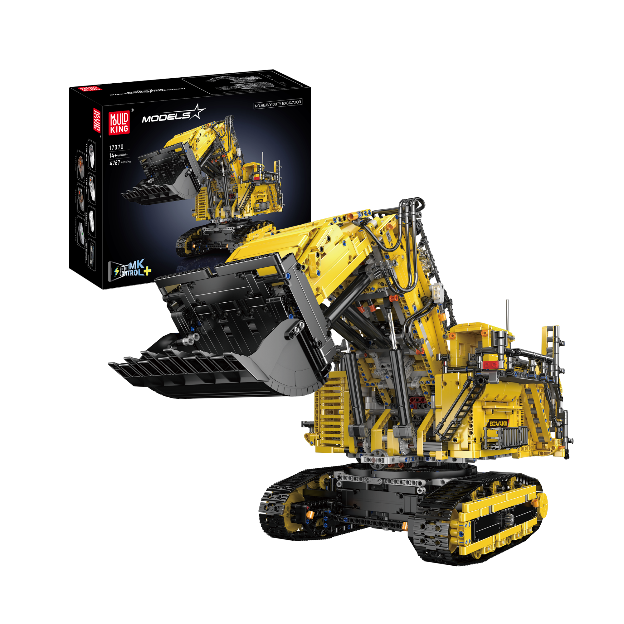 MOULD KING 17070 Liebherr R 9800 Mining Excavator Building Set - 4767 Piece Construction Toy for Adults & Kids | STEM Educational Model Kit | Perfect for Collectors, Mining Enthusiasts & Construction Lovers