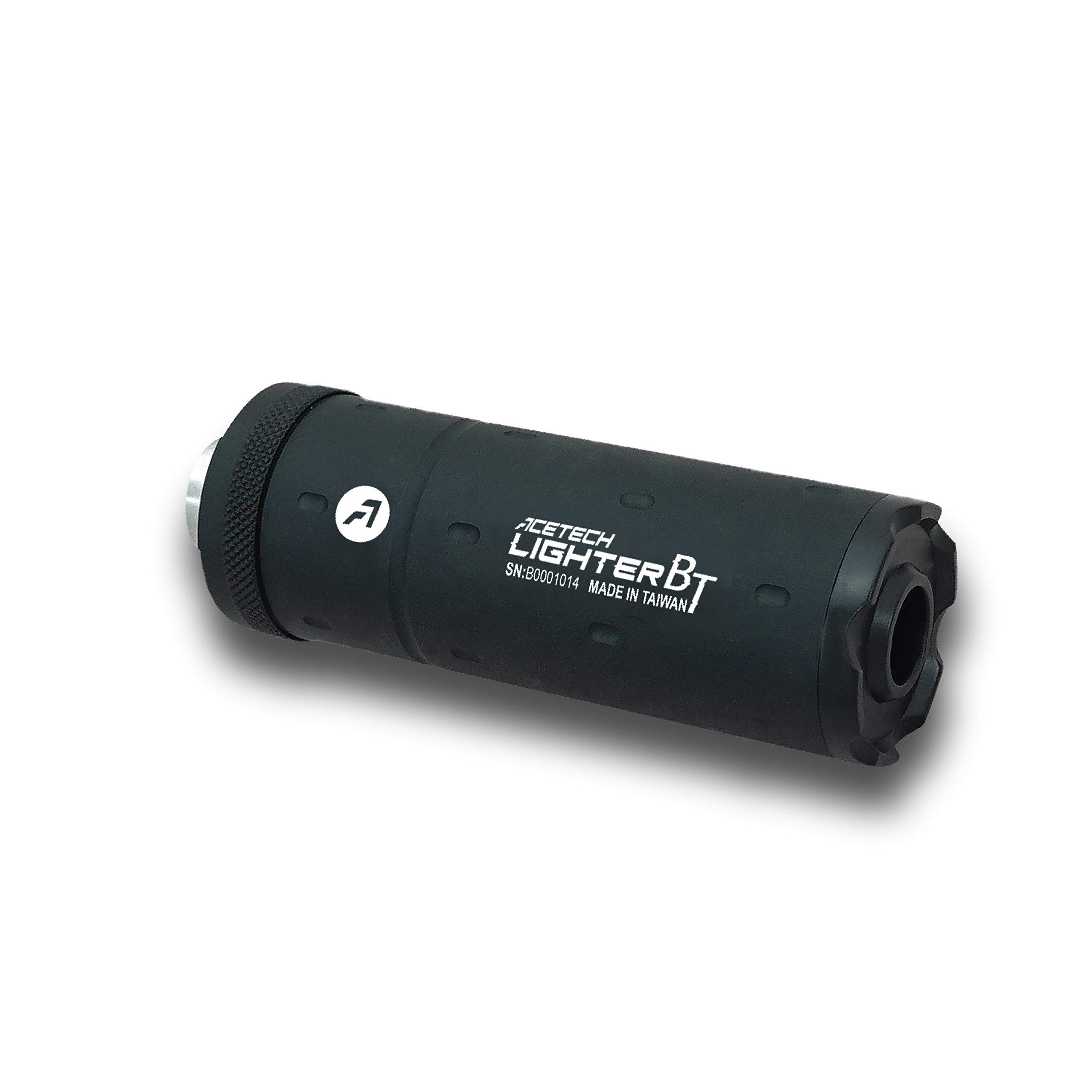 ACETECH Lighter BT Airsoft Tracer Unit - 14mm/11mm Pistol Adapter with Chronograph & Glow in Dark Feature - Perfect for Night Games & Target Practice