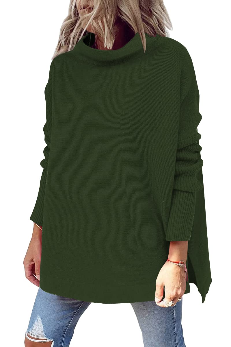 EFAN Women's Lightweight Turtleneck Long Sleeve Loose Sweater - Soft Casual Knit Pullover for Fall & Winter - Perfect for Office, Travel and Daily Wear
