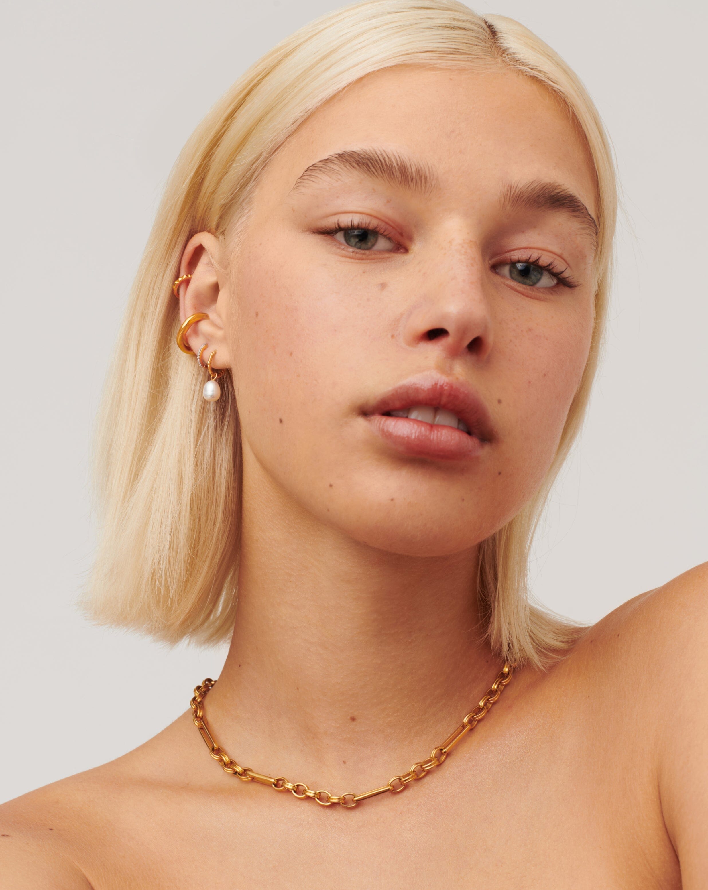 Elegant Pearl Twisted Small Drop Hoop Earrings - 14K Gold Plated Vermeil with Freshwater Pearls | Dainty Jewelry for Women, Gift for Her, Perfect for Weddings, Parties & Everyday Wear