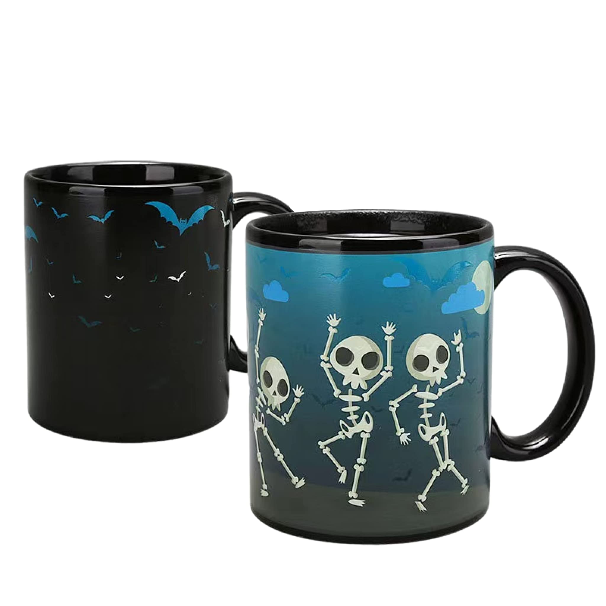 Heat Sensitive Color Changing Coffee Mug - 12oz Magic Ceramic Cup with Pumpkin Ghost Design - Perfect for Halloween Gifts, Office Use & Fun Hot Drinks