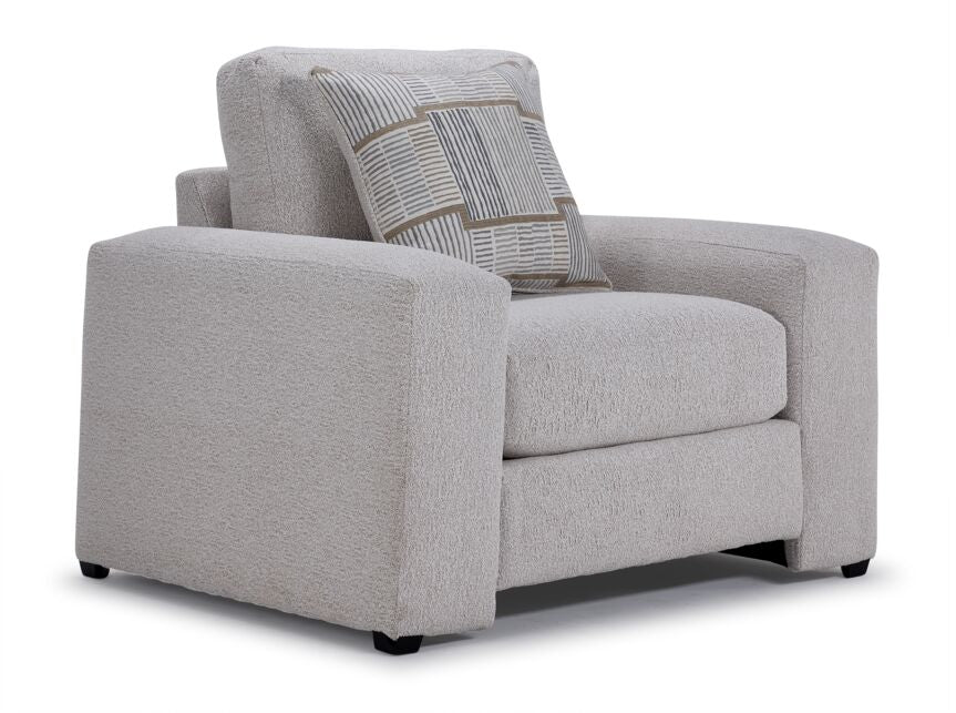 Brahm Chair - Premium Linen Upholstered Accent Chair for Living Room, Bedroom & Office - Comfortable Modern Lounge Seating with Sturdy Wooden Legs (Perfect for Reading Nook, Home Decor & Relaxation)