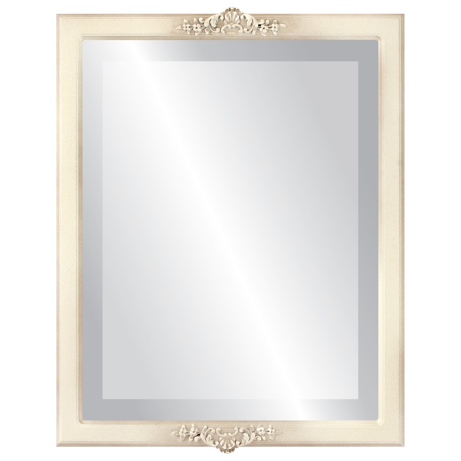 OVALCREST Rectangle Beveled Wall Mirror - Athena Style Home Decor - Taupe Frame - 14x18 Inches - Perfect for Living Room, Bedroom & Entryway Décor
