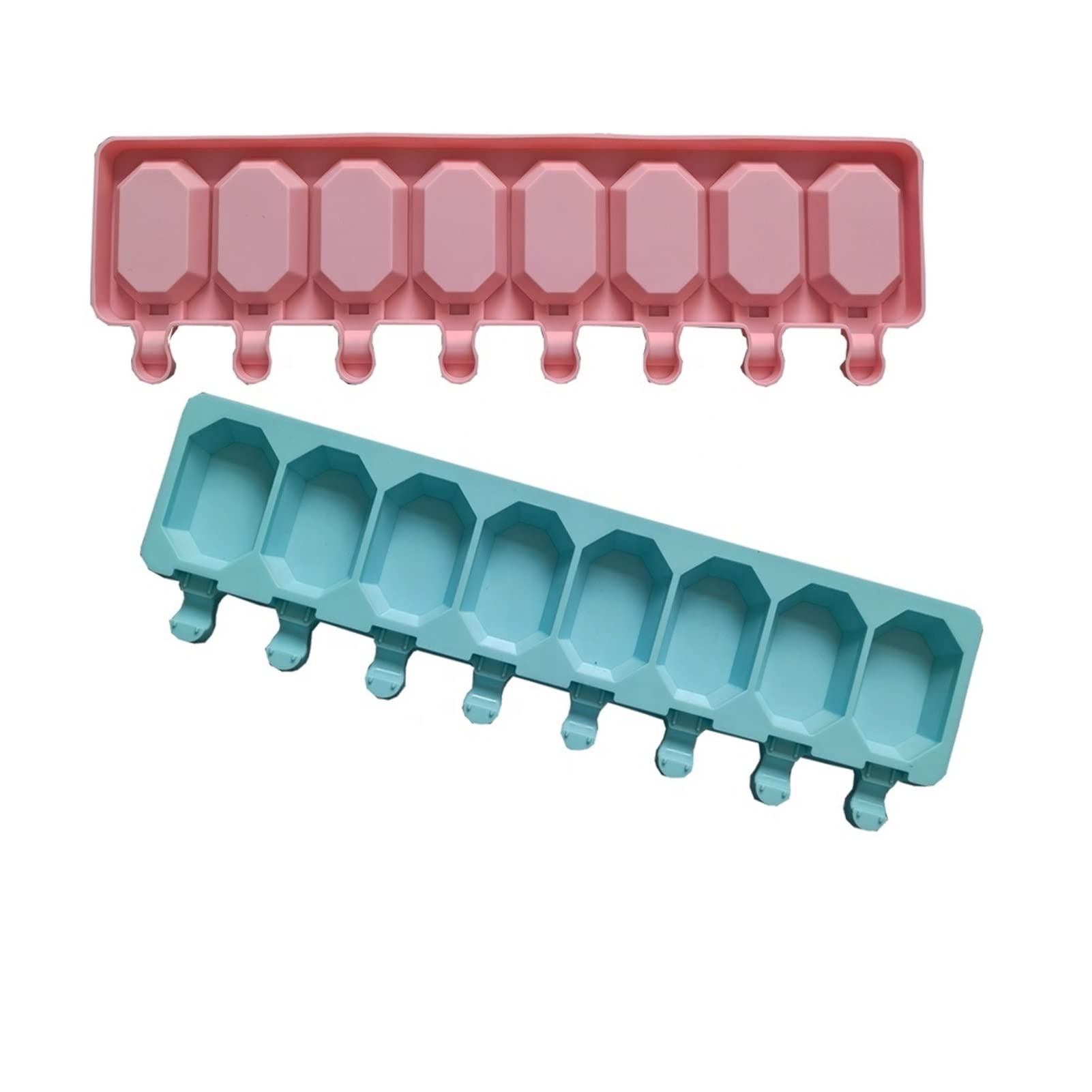 2-Pack Silicone Ice Cream Molds - DIY Popsicle Maker, Chocolate Molds & Ice Pop Trays for Homemade Treats - Perfect for Summer Snacks, Kids Parties & Kitchen Baking Tools