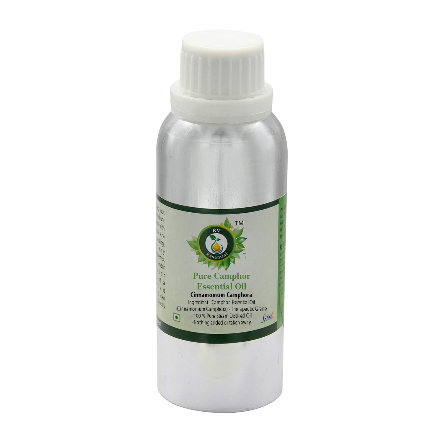 100% Pure Natural Camphor Essential Oil (Cinnamomum Camphora) - Steam Distilled, Therapeutic Grade - 1250ml (42oz) for Aromatherapy Diffusers, Massage Therapy, Hair & Skin Care - by R V Essential