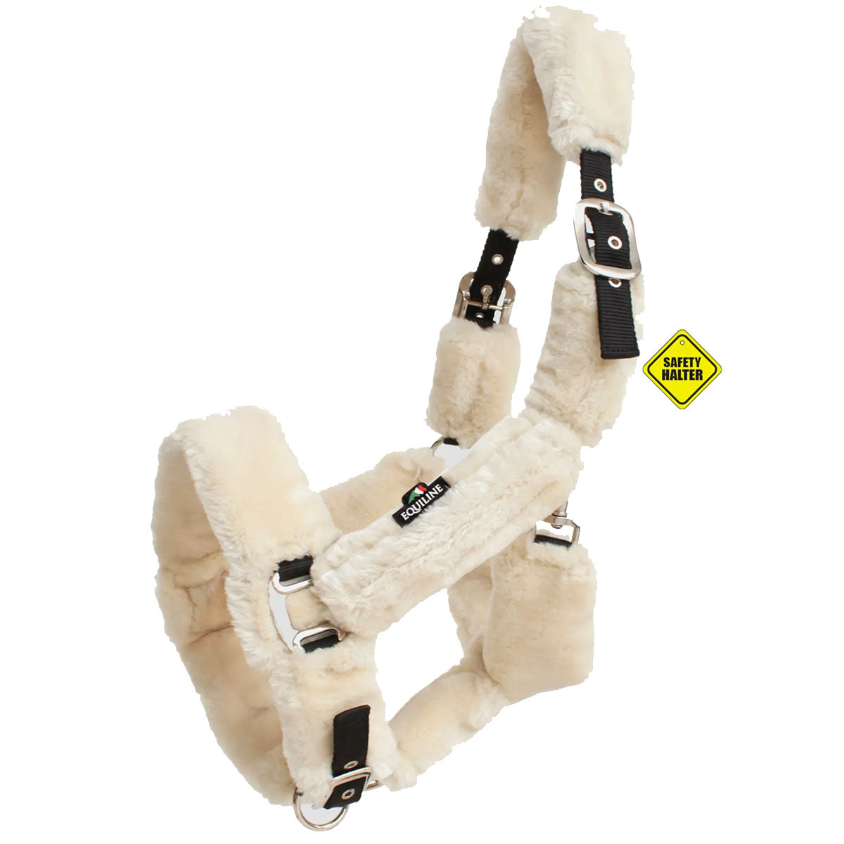 Equiline Terris Sheepskin Shipping Halter - Soft & Comfortable Horse Halter for Safe Transport | Perfect for Travel, Shows & Veterinary Visits