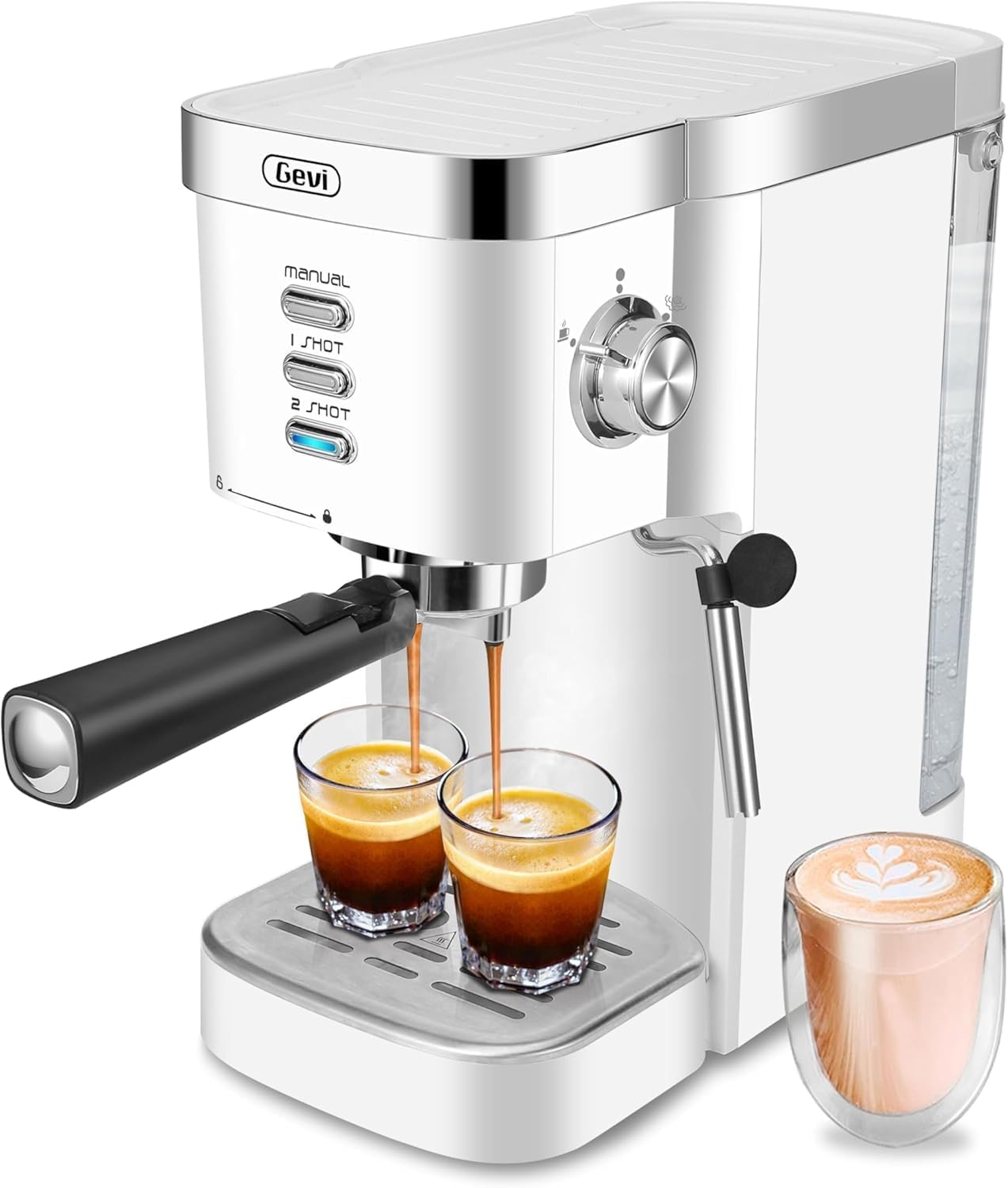 **Gevi 20 Bar Super Automatic Espresso Machine with Milk Frother - Home Coffee Maker for Cappuccino & Latte | Perfect for Coffee Lovers & Gifts | Ideal for Kitchens, Offices & Entertaining**