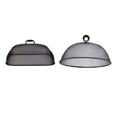 Stainless Steel Mesh Food Covers (2-Pack) - BBQ Picnic Umbrella Tents for Outdoor Camping, Kitchen & Home Use | Durable Insect Protection for Parties, Backyard Cookouts & Picnics