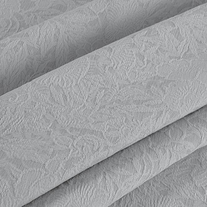 Windsor Jacquard Light Grey Floral Blackout Curtains - Heavyweight Classic Custom Drapes for Living Room & Bedroom - Noise Reducing & Light Blocking Window Treatments