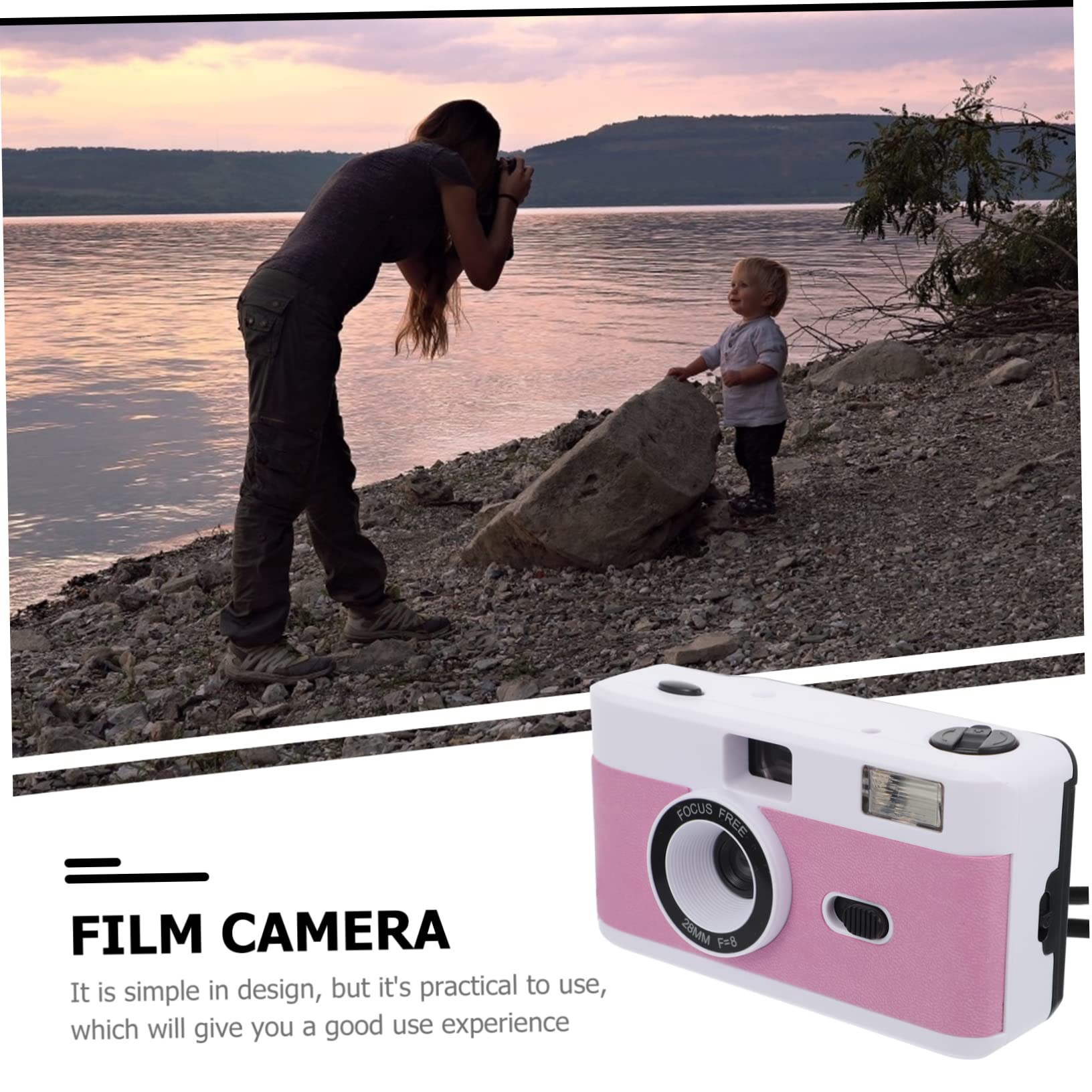 Uonlytech 5-Pack Retro Film Cameras - Mini Vintage Travel Cameras, Reusable Plastic 35mm Film Camera Set for Photography Enthusiasts | Perfect for Travel, Weddings, Parties & Vintage Photo Shooting (Abs White Macaron)