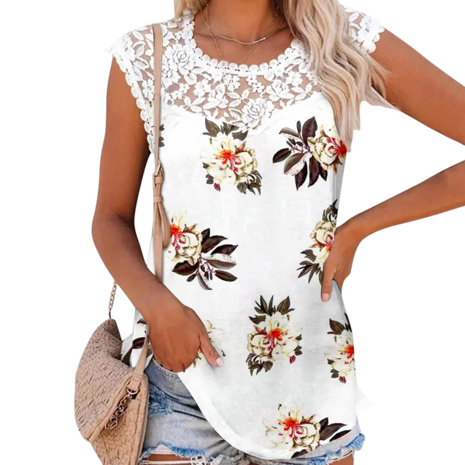 Oversized Women's T-Shirts - Summer Short Sleeve Crewneck Tie Knot Front Crop Top | Casual Streetwear, Beach Outfits & Festival Fashion