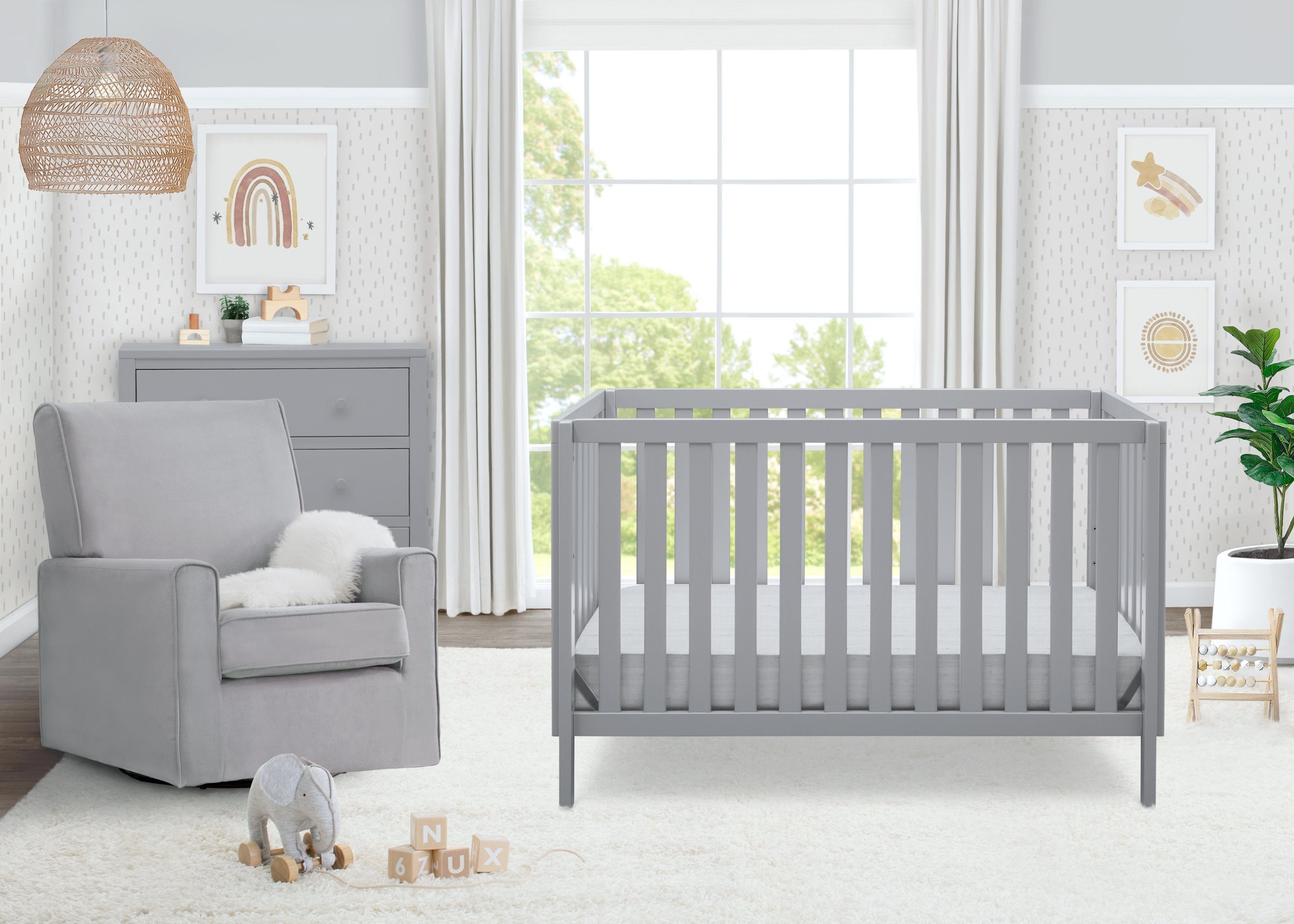 Milo 3-in-1 Convertible Baby Crib - White Wooden Nursery Bed with Toddler Rail & Daybed Conversion - Perfect for Newborns to Toddlers in Modern Nursery Rooms