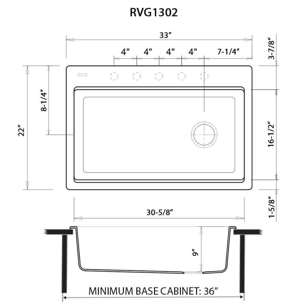 Ruvati EpiStage 33-Inch Undermount Granite Composite Kitchen Sink - RVG1302WH White | Durable Workstation Sink for Food Prep, Dishwashing & Multi-Tasking in Modern Kitchens